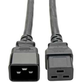 Tripp Lite 2ft Computer Power Cord Cable C19 to C20 Heavy Duty 20A 12AWG 2', 20A, 12AWG (IEC-320-C19 to IEC-320-C20) 2-ft."