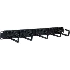 Tripp Lite Rack Enclosure Cabinet Horizontal Cable Ring Flexible 1URM, Cable Panel, Black, 1U Rack Height, 19" Panel Width