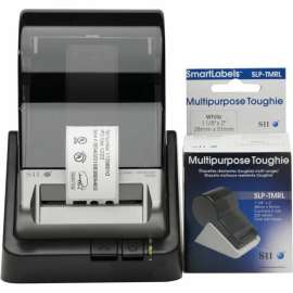 Seiko Labels Seiko SmartLabel SLP-TMRL Toughie Multipurpose Label, 1.12" Width x 2" Length, 220/Roll, 0.79" Core, 2 Roll