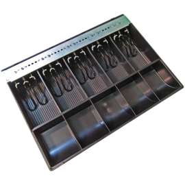 apg Replacement Tray , Plastic Molded Till for Cash Register, 5 Bill/ 5 Coin Compartments , 16â x 16.8â x 4.9â , PK-15U-5-BX