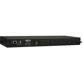 Tripp Lite PDU 1.4kW Single-Phase Monitored PDU with LX Platform Interface 120V Outlets (8 5-15R) 5-15P 12 ft. (3.66 m) Cord 1U Rack-Mount TAA - 8 x NEMA 5-15R - 1U Horizontal Rackmount