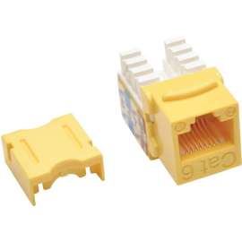 Tripp Lite Cat6 Cat5e 110 Style Punch down Keystone Jack RJ45 Yellow TAA, 1 x RJ45 Female, Yellow