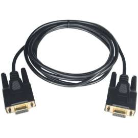Tripp Lite 10ft Null Modem Serial RS232 Cable Adapter DB9 Female / Female, 10 ft, 1 x DB-9 Female Serial, 1 x DB-9 Female Serial, Shielding