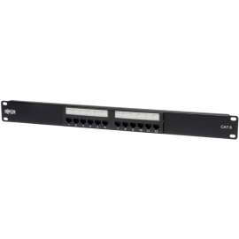 Tripp Lite 12-Port Cat6 Cat5 Patch Panel 568B 110 Punch Down Rackmount RJ45 1URM TAA, 568B, Ethernet"