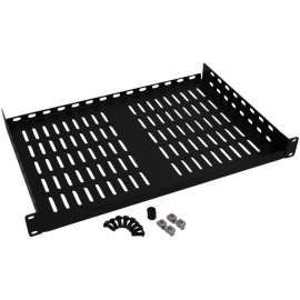 Tripp Lite Rack Enclosure Cabinet Cantilever Fixed Shelf 40lb Capacity 1URM, 1U Rack Height, Black, Cold-rolled Steel (CRS), 40 lb Maximum Weight Capacity