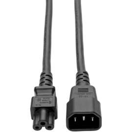 Tripp Lite Laptop Power Adapter Cord C14 to C5 Adapter 7A 250V 18 AWG 6 ft. (1.83 m) Black, 2.5A, 18AWG (IEC-320-C14 to IEC-320-C5) 6-ft"