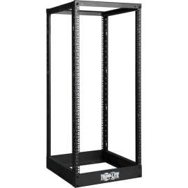 Tripp Lite 25U 4-Post Open Frame Rack Cabinet Square Holes 1000lb Capacity, 24U Rack Height, Black, Cold-rolled Steel (CRS), 1000 lb Static/Stationary Weight Capacity
