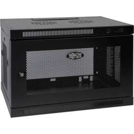 Tripp Lite 9U Wall Mount Rack Enclosure Server Cabinet w/ Door & Side Panels, 9U Rack Height x 19" Rack Width, Wall Mountable, Black, 200 lb Static/Stationary Weight Capacity