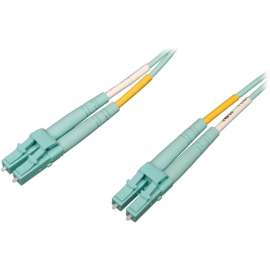 Tripp Lite 1M 10Gb/100Gb Duplex Multimode 50/125 OM4 Fiber Cable LC/LC Aqua, LSZH Fiber Patch Cable (LC/LC), Aqua, 1M (3-ft.)