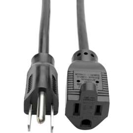 Tripp Lite Computer Power Extension Cord 10A 18AWG 5-15P to 5-15R Black 15', 10A, 18AWG (NEMA 5-15P to NEMA 5-15R) 15-ft."
