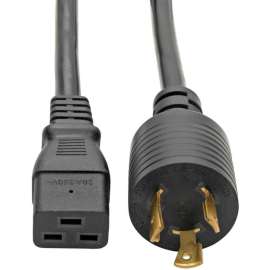 Tripp Lite 6ft Power Cord Extension Cable L6-20P to C19 Heavy Duty 20A 12AWG 6' - 20A, 12AWG (IEC-320-C19 to NEMA L6-20P) 6-ft."