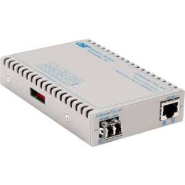 Omnitron Systems iConverter 1000Mbps Gigabit Ethernet Fiber Media Converter RJ45 LC Multimode 550m, 1 x 1000BASE-T; 1 x 1000BASE-SX; Standalone; US AC Powered; Lifetime Warranty