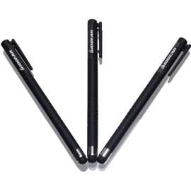 IOGEAR Stylus, 3 Pack, Capacitive Touchscreen Type Supported, Black, Tablet, Smartphone Device Supported