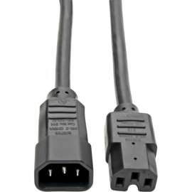 Tripp Lite 3ft Computer Power Cord Cable C14 to C15 Heavy Duty 16A 14AWG 3', 15A, 14AWG (IEC-320-C14 to IEC-320-C15) 3-ft."