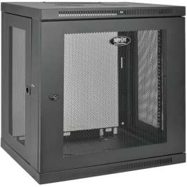 Tripp Lite 12U Wall Mount Rack Enclosure Server Cabinet w/ Door & Side Panels, 12U Rack Height x 19" Rack Width, Wall Mountable, Black, 200 lb Maximum Weight Capacity