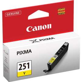 Canon CLI-251Y Original Standard Yield Inkjet Ink Cartridge, Yellow Pack, 330 Pages