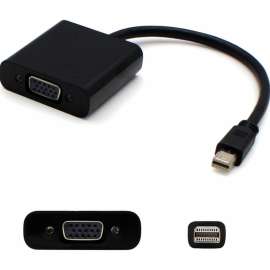 Addon Mini-DisplayPort 1.1 Male to VGA Female Black Adapter Which Supports Intel Thunderbolt For Resolution Up to 1920x1200 (WUXGA) - 100% compatible and guaranteed to work