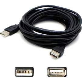 AddOn 15ft USB 2.0 (A) Male to Female Black Cable, 100% compatible and guaranteed to work