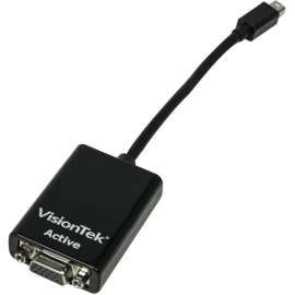 VisionTek Mini DisplayPort to VGA Adapter (M/F), Mini DisplayPort to VGA Active Adapter, mDP to VGA Adapter Male to Female 5 inch Active Adapter (1920x1080) 60 Hz