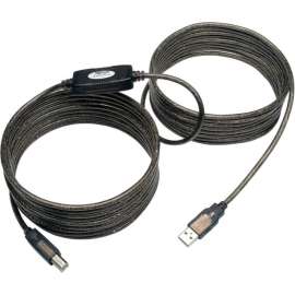 Tripp Lite 25ft USB 2.0 Hi-Speed Active Repeater Cable USB-A to USB-B M/M, USB for Printer, 25 ft, 1 x Type A Male USB, 1 x Type B Male USB