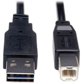 Tripp Lite 3ft USB 2.0 Hi-Speed Universal Reversible Cable A to B M/M 3', (Reversible A to B M/M) 3-ft.