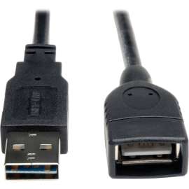 Tripp Lite 1ft USB 2.0 Hi-Speed Extension Universal Reversible Cable M/F 1', (Reversible A to A M/F) 1-ft.