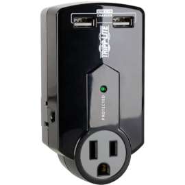 Tripp Lite Surge Protector Direct Plug-In 3 Outlet 2.1A USB Charger 540 J, 3 x AC Power, 2 x USB, 540 J, 120 V AC Input