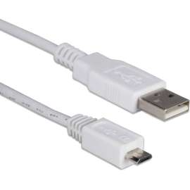 QVS Micro-USB Sync & Charger Cable for Smartphone, Tablet, MP3, PDA and GPS, 1.60 ft USB Data Transfer Cable for Cellular Phone, Tablet PC, PDA, GPS Receiver, Camera, First End: 1 x USB Type A, Male, Second End: 1 x 5-pin Micro USB Type B