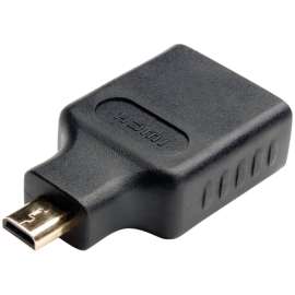 Tripp Lite HDMI to Micro HDMI Adapter Converter, 1080p (F/M) - 1 x HDMI (Micro Type D) Digital Audio/Video Male - 1 x HDMI Digital Audio/Video Female - 1920 x 1080 Supported - Gold Connector - Black