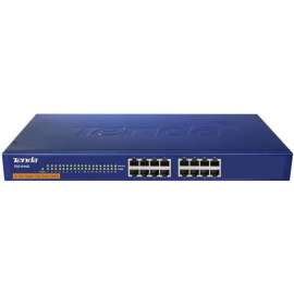 Tenda TEG1016G 16-Port Gigabit Ethernet Switch, 16 Ports, 10/100/1000Base-T, 2 Layer Supported, Twisted Pair
