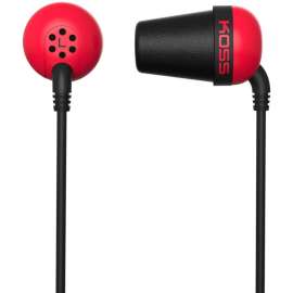 Koss Plug Earphone, Stereo, Red, Mini-phone (3.5mm), Wired