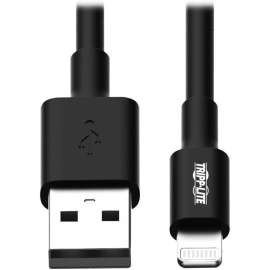 Tripp Lite USB-A to Lightning Sync/Charge Cable MFi Certified Black M/M USB 2.0 6 ft. (1.83 m), Lightning/USB for iPad, iPhone, iPod, 6 ft, 1 x Type A Male USB, 1 x Lightning Male Proprietary Connector