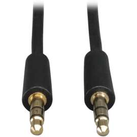 Tripp Lite 3.5mm Mini Stereo Audio Cable for Microphones Speakers and Headphones (M/M) 1 ft. (0.31 m), Mini-phone for Audio Device, Speaker, Headphone, MP3 Player, iPod, iPhone, 1 ft, 1 x Mini-phone Male Stereo Audio, 1 x Mini-phone Male Stereo Audio