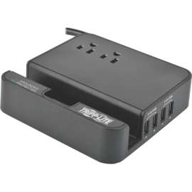 Tripp Lite 4-Port USB Charging Station Surge Protector 6 Outlet 6' Cord, 2 x NEMA 5-15R, 4 x USB, 1560 VA, 1080 J, 120 V AC Input