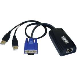 Tripp Lite KVM Switch USB Server Interface Unit Virtual Media HD15 USB RJ45, 1 Computer(s), 100 ft Range, 1 x Network (RJ-45) x USB x VGA
