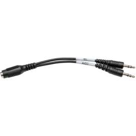 Tripp Lite 6in 4-Position Female to 3x2-Position Male Audio Headset Splitter Adapter 3.5mm 6", Mini-phone for Audio Device, Headset, Microphone, 6", 1 x Mini-phone Female Stereo Audio, 2 x Mini-phone Male Stereo Audio