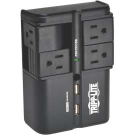 Tripp Lite Surge 4 Outlet 3.4A USB Charger Tablet Smartphone Ipad Iphone - 4 x NEMA 5-15R - 1800 VA - 1080 J - 120 V AC Input - 5 V DC Output