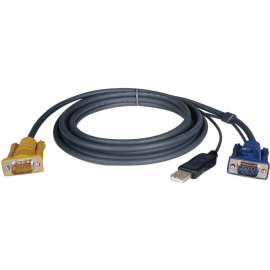 Tripp Lite 6ft USB Cable Kit for KVM Switch 2-in-1 B020 / B022 Series KVMs - 6 ft - 1 Pack - 1 x HD-15 Male - 1 x HD-15 Male, 1 x Type A Male"