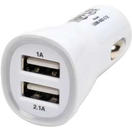 Tripp Lite Dual USB Tablet Phone Car Charger High Power Adapter 5V / 3.1A 15.5W, 12 V DC Input Voltage, 5 V DC Output Voltage, 3.10 A Output Current
