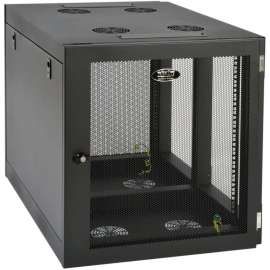 Tripp Lite 12U Wall Mount Rack Enclosure Server Cabinet Side Mount Wallmount, For Server, 12U Rack Height x 19" Rack Width x 32.50" Rack Depth, Wall Mountable, Black