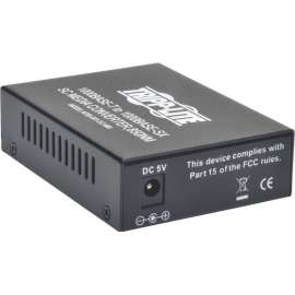 Tripp Lite SC Multimode Fiber Media Converter Gigabit 10/100/1000 RJ45 550M 850nm, 1 x Network (RJ-45), 10/100/1000Base-T, 1000Base-SX, Desktop