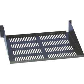 Tripp Lite SmartRack 2U Cantilever Toolless Mount Fixed Shelf (50 lbs /22.7 kgs capacity; 18 in./457 mm Deep), 2U Rack Height x 19" Rack Width, Rack-mountable, Black, Cold-rolled Steel (CRS)