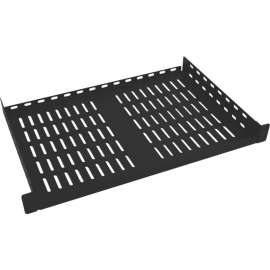 Tripp Lite SmartRack 1U Cantilever Toolless Mount Fixed Shelf (30 lbs / 13.6 kgs capacity; 12 in./305 mm Deep), 1U Rack Height x 19" Rack Width, Rack-mountable, Black, Cold-rolled Steel (CRS)