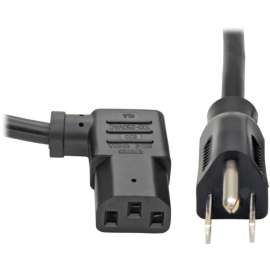 Tripp Lite Computer Power Cord 10A 18AWG 5-15P to Right Angle C13 10' 10ft, 10A 18AWG 5-15P to Right Angle C13 10ft