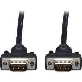 Tripp Lite 10ft Low Profile VGA Coax Monitor Cable High Resolution HD15 M/M, Coaxial for Video Device, Monitor, 10 ft, 1 x HD-15 Male VGA, 1 x HD-15 Male VGA