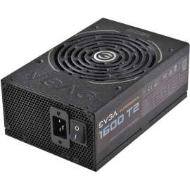 EVGA SuperNOVA 1600 T2 Power Supply, 120 V AC, 230 V AC Input, 3.3 V DC @ 24 A, 5 V DC @ 24 A, 12 V DC @ 133.3 A, 5 V DC @ 3 A, -12 V DC @ 500 mA Output, 1600 W, 1 +12V Rails
