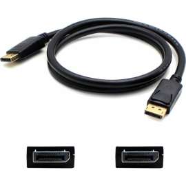 Addon 5PK 6ft HP VN567AA Compatible DisplayPort 1.2 Male to DisplayPort 1.2 Male Black Cables For Resolution Up to 2560x1600 (WQXGA), 100% compatible and guaranteed to work