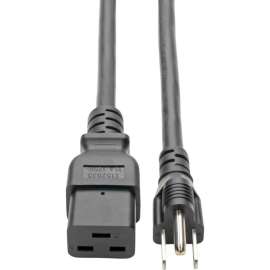 Tripp Lite 8ft Power Cord Adapter Cable 5-15P to C19 Heavy Duty 15A 14AWG 8', For Server, 125 V AC15 A, Black, 8 ft Cord Length