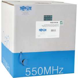 Tripp Lite 1000ft Cat6 600MHz Gigabit Bulk Solid PVC CMR Cable Blue 1000', 4 Pair Solid CMR PVC Jacket