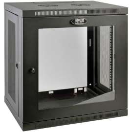 Tripp Lite 12U Wall Mount Rack Enclosure Server Cabinet w/ Glass Front Door, For Server, 12U Rack Height x 19" Rack Width x 16.50" Rack Depth, Wall Mountable, Black Powder Coat